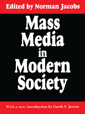 cover image of Mass Media in Modern Society